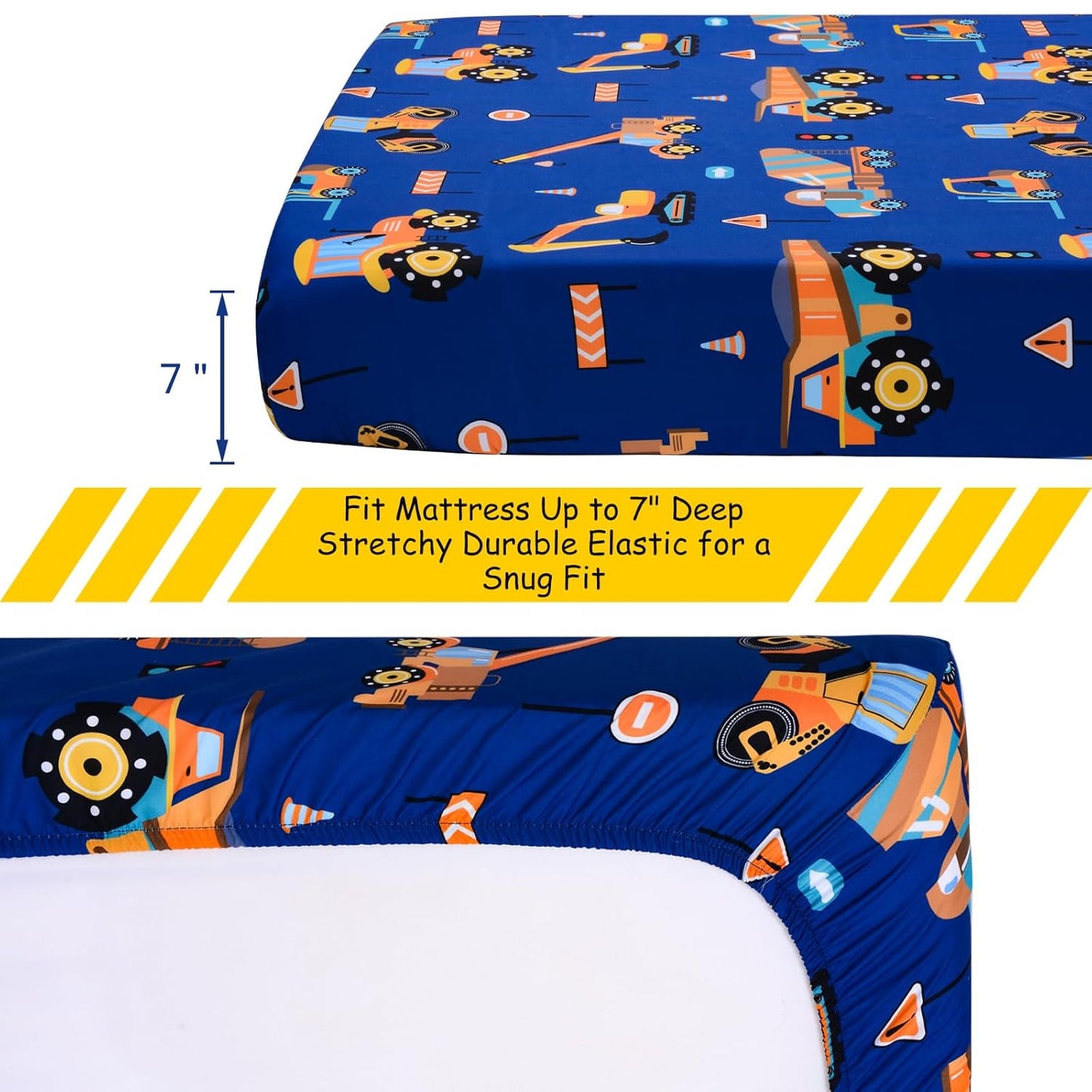 UOMNY Crib Sheet 52x28 Baby Sheet for Boys Breathable Fitted Crib Sheet for Standard Crib and