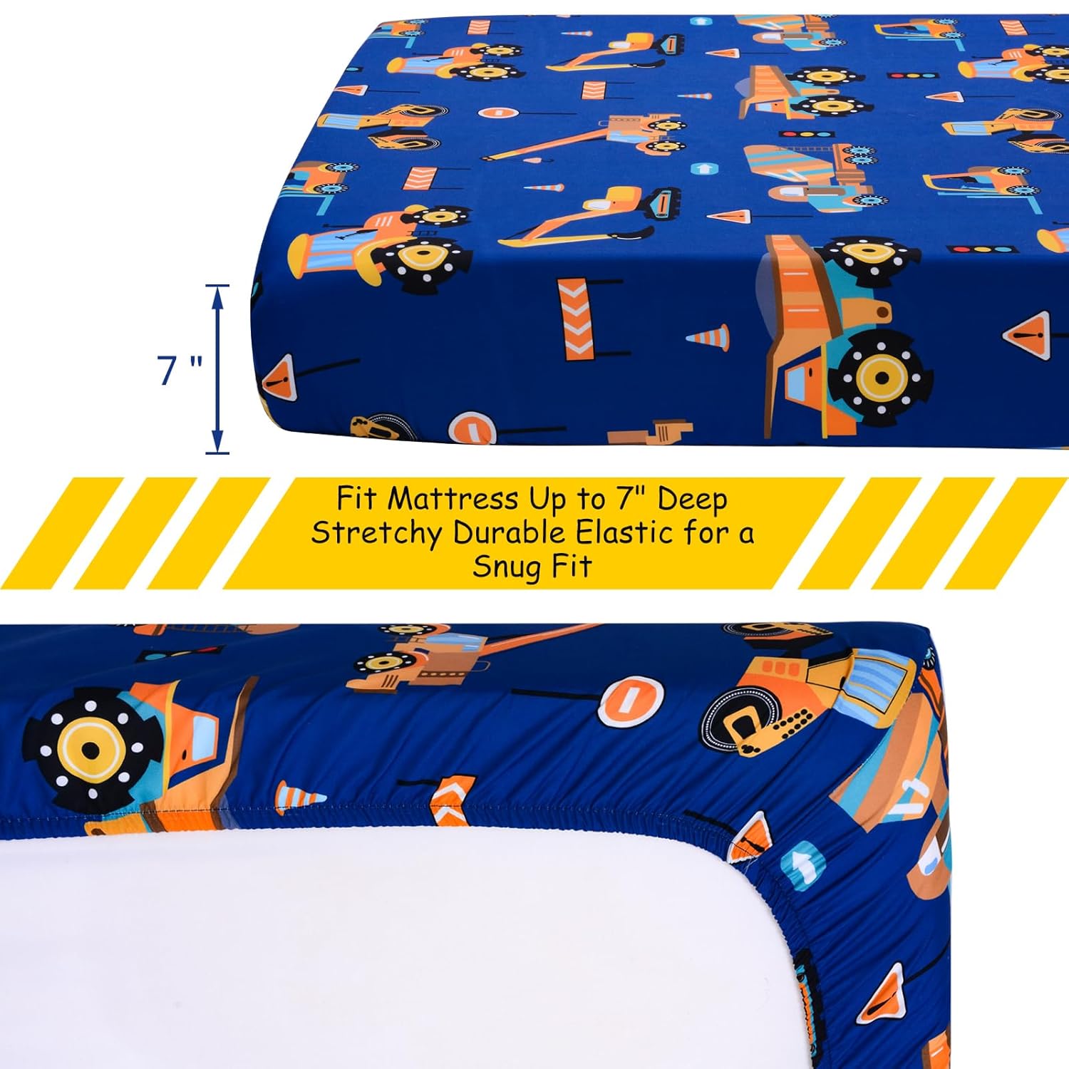 UOMNY Crib Sheet 52x28 Baby Sheet for Boys Breathable Fitted Crib Sheet for Standard Crib and
