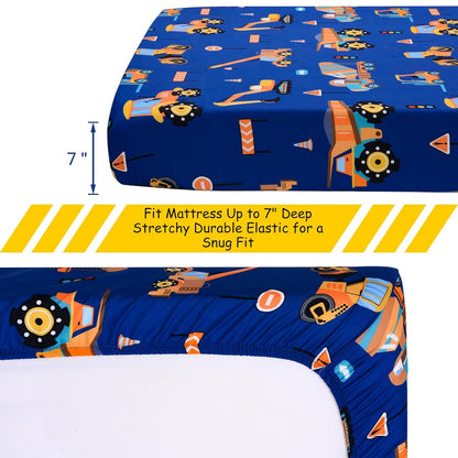 UOMNY Crib Sheet 52x28 Baby Sheet for Boys Breathable Fitted Crib Sheet for Standard Crib and