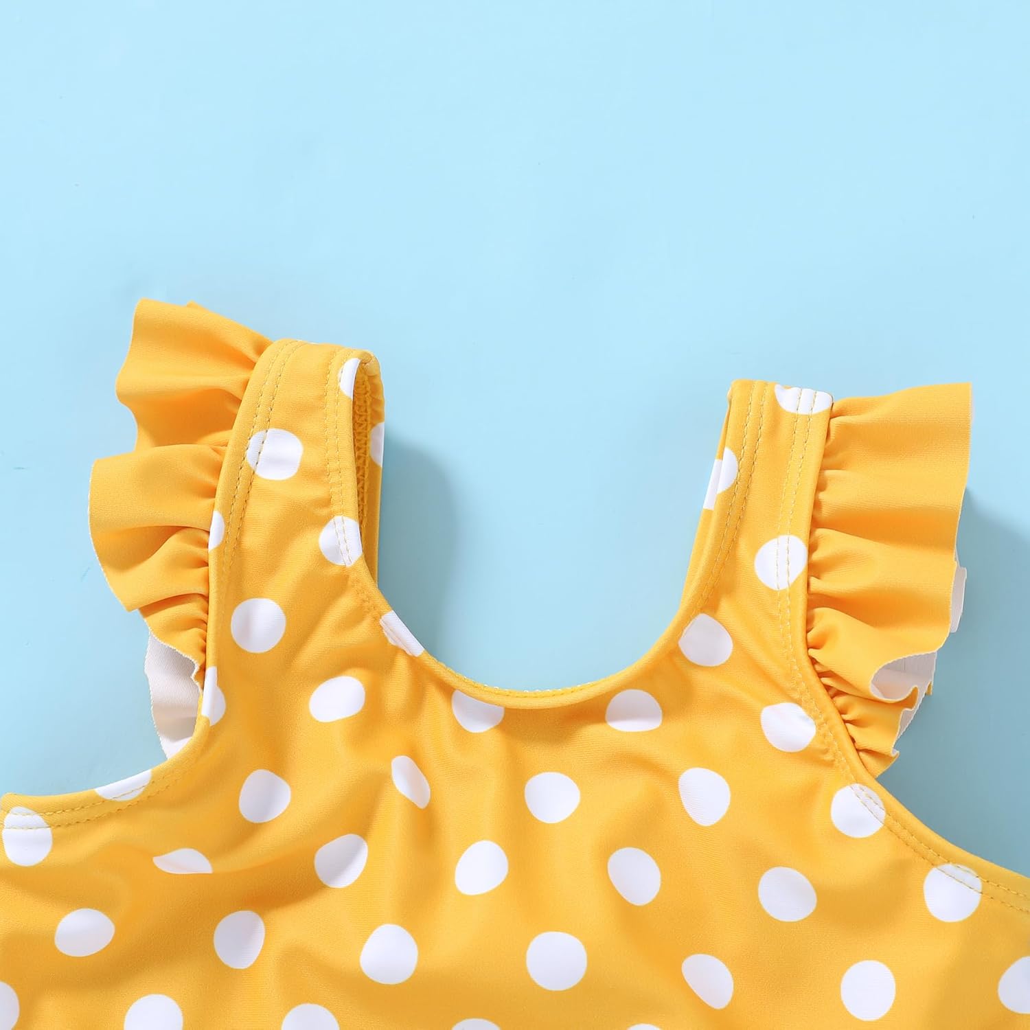 Tiny Cutey Toddler Girl Swimsuit Ruffled Stripe Sleeveless Swimwear One-Piece Baby Girl Bathing