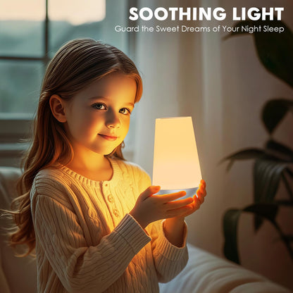 Night Light for Kids Baby, 2500mAh13 RGB Colors & 5 Brightness, Portable Rechargeable LED Bedside
