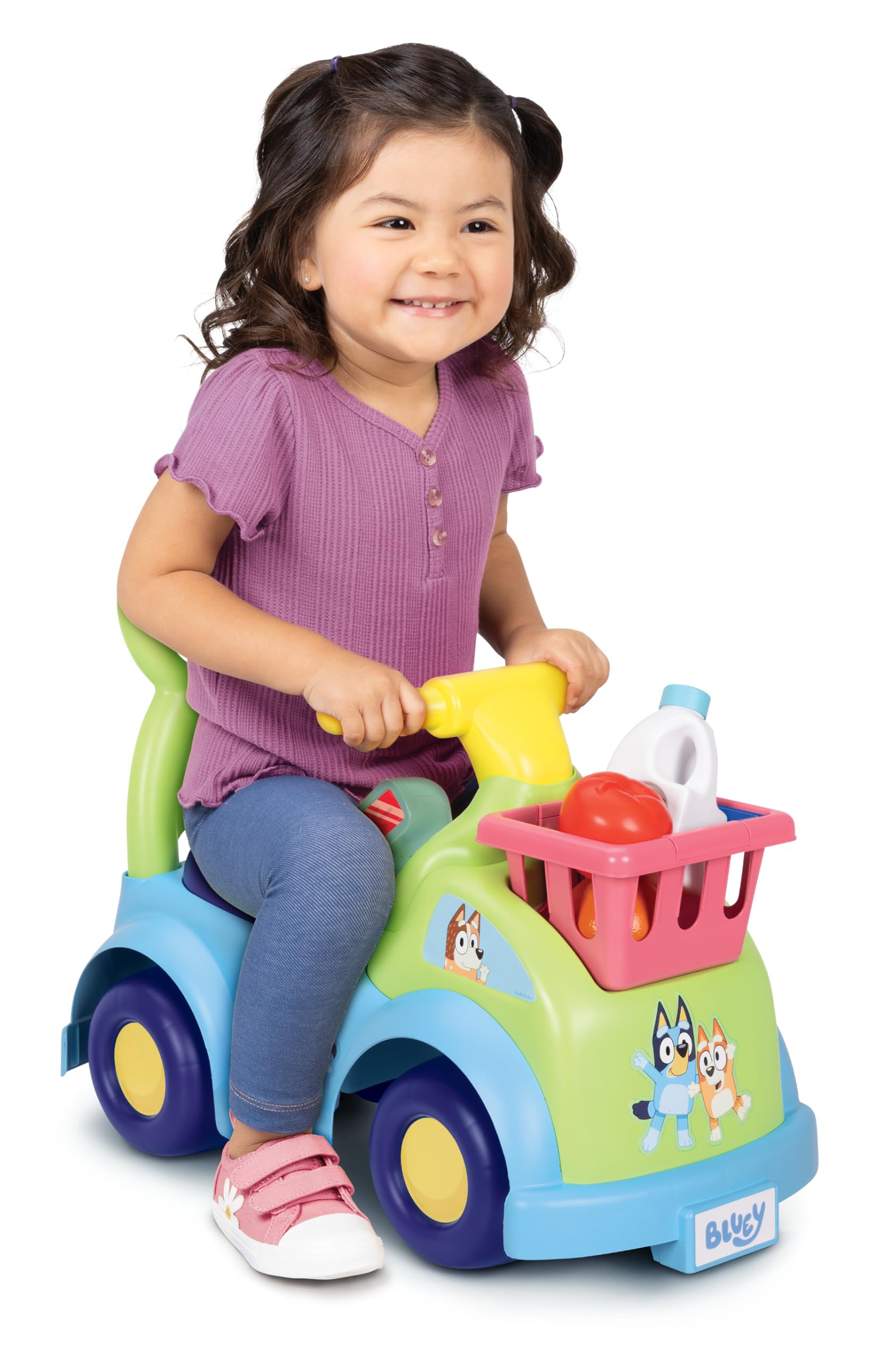 Bluey Shopping Cart Ride On for Baby, Toddler, Kids