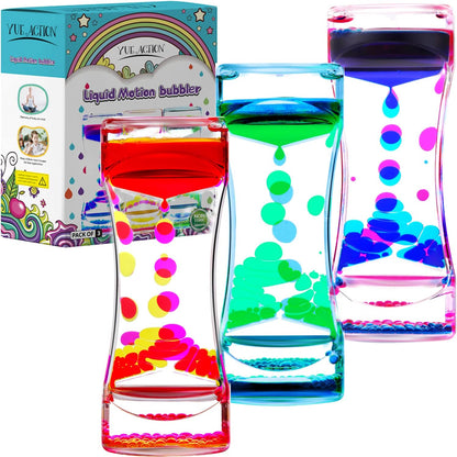 YUE MOTION Liquid Motion Bubbler - Calming Toys for Kids and Adults - Liquid Hourglass - Handheld