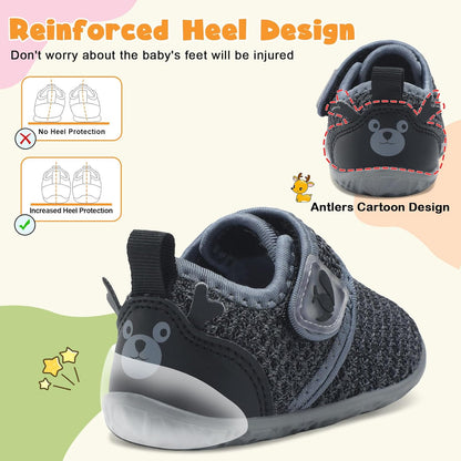 FEETCITY Baby Walking Shoes Barefoot Baby Shoes Infant Sneakers Newborn Crib Shoe Lightweight