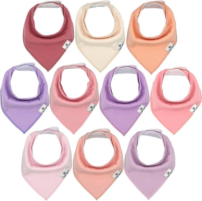 DiaperSquad's Baby Bibs for Drooling and Teething, Bibs for Boys, Baby Girl - Solid Cotton Baby