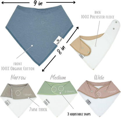DiaperSquad's Baby Bibs for Drooling and Teething, Bibs for Boys, Baby Girl - Solid Cotton Baby