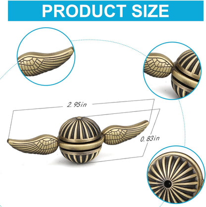 Brass Fidget Spinner Orb Anxiety Toy, Stress Relief Spin Fidgets Hand Bearing Tri Spinner for Kids