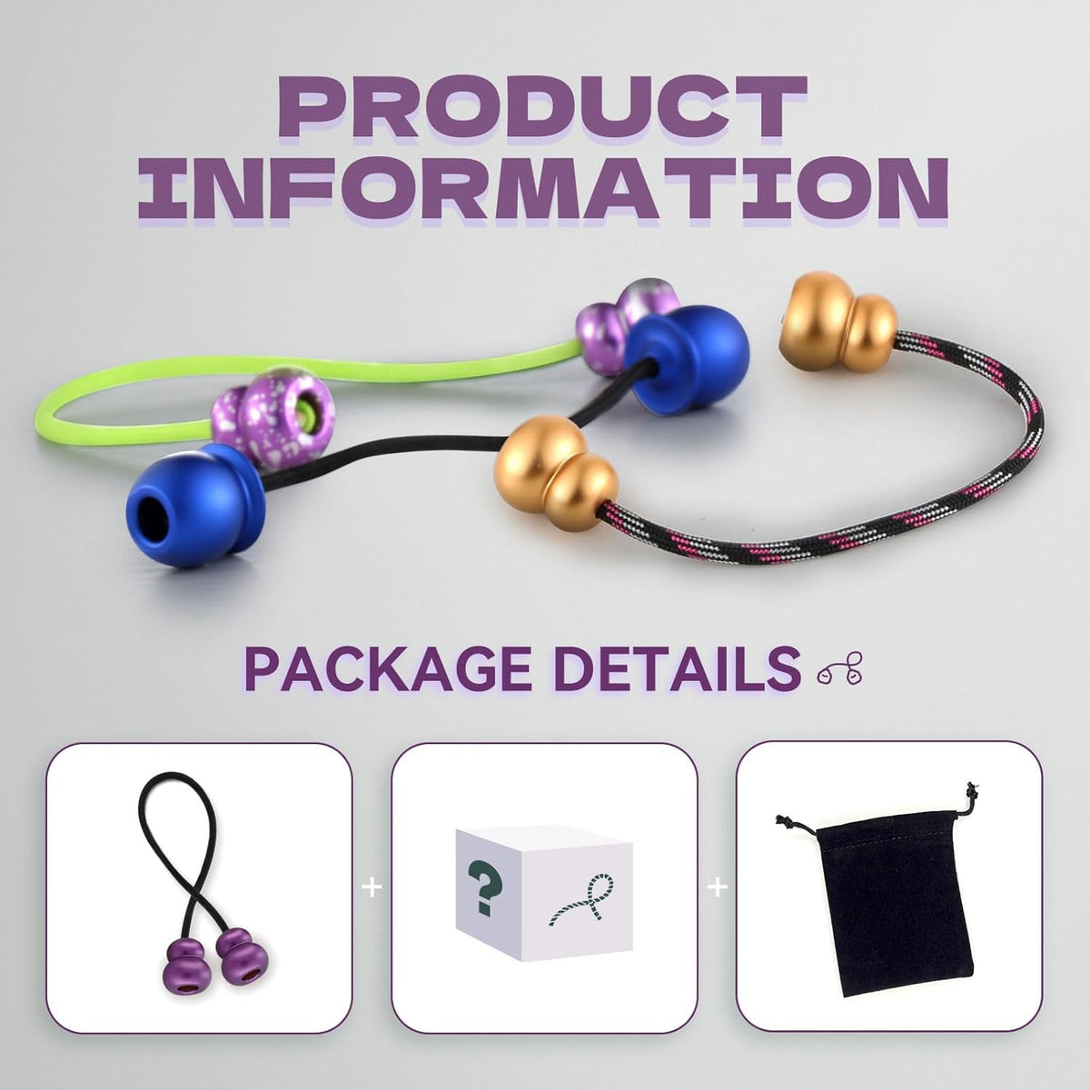 Fidget Beads - Worry Fidget Beads Spin & Bump - Made of Aluminum Alloy - for Men Women Youngs Skill