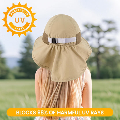 Baby Sun Hat with Neck Flap for Sun Protection Toddler Beach Hat UPF 50+ Outdoors 0-6 Years Boys