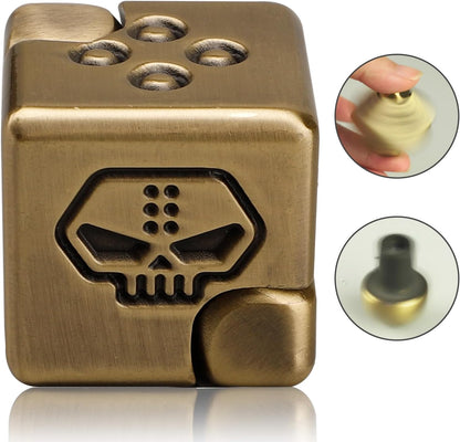 Metal Infinity Cube Fidget Spinner for Kids Adults, 2-in-1 Magnet Dice Fidget Hand Toys Focus