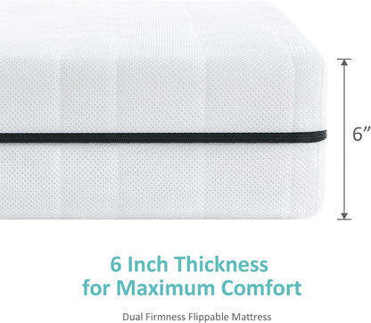 Crib Mattress, Breathe Through Baby Dual-Sided Comfort Memory Foam Toddler Mattress with Washable