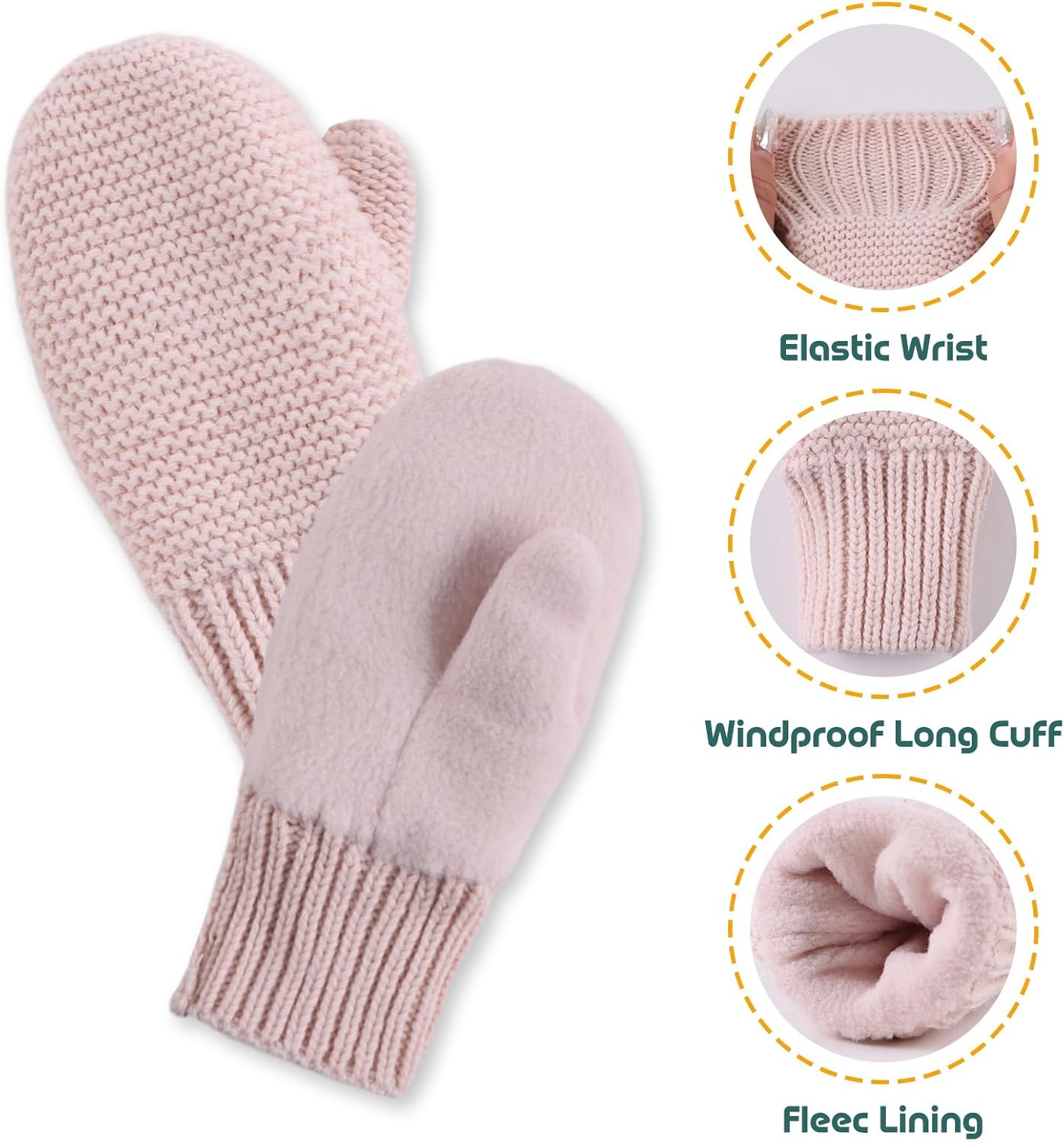 Basic Winter Baby Beanie Gloves Boys Girls Knitted Hat Pompom Kids Earflap Hats Warm Infant Toddler