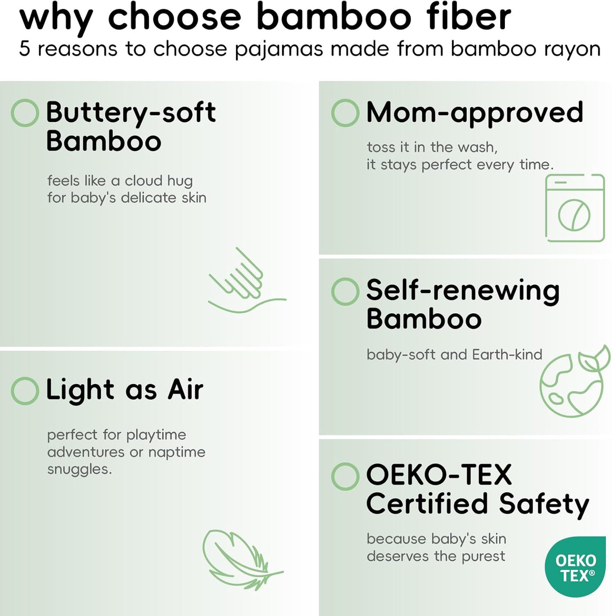 pureborn Baby Viscose From Bamboo Pajamas Set Pjs - Kids Toddler Girl Snug Fit Viscose Sleepwear