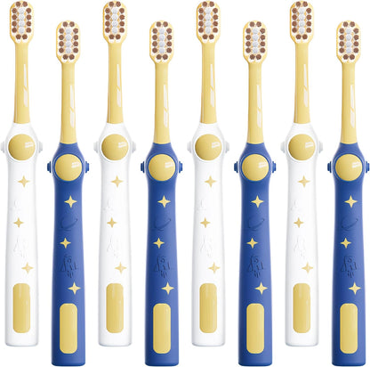 EASICUTI Extra Soft Toddler Toothbrushes 8 Pack, Space Style Kids Toothbrushes for Ages 2-12 Years