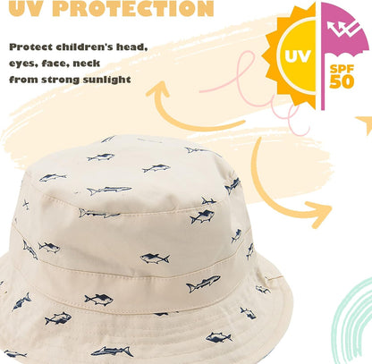 Durio Baby Bucket Sun Hat Toddler Hats Summer Beach Hat UPF 50+ Sun Protection Bucket Hats for Kids