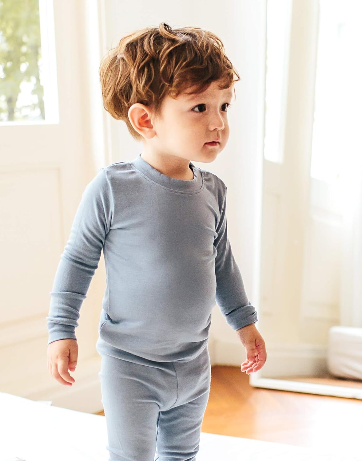 VAENAIT 6M-12Y Toddler Toddler Kids Toddler Girls Boys Soft Comfy Modal Tencel Solid Raglan