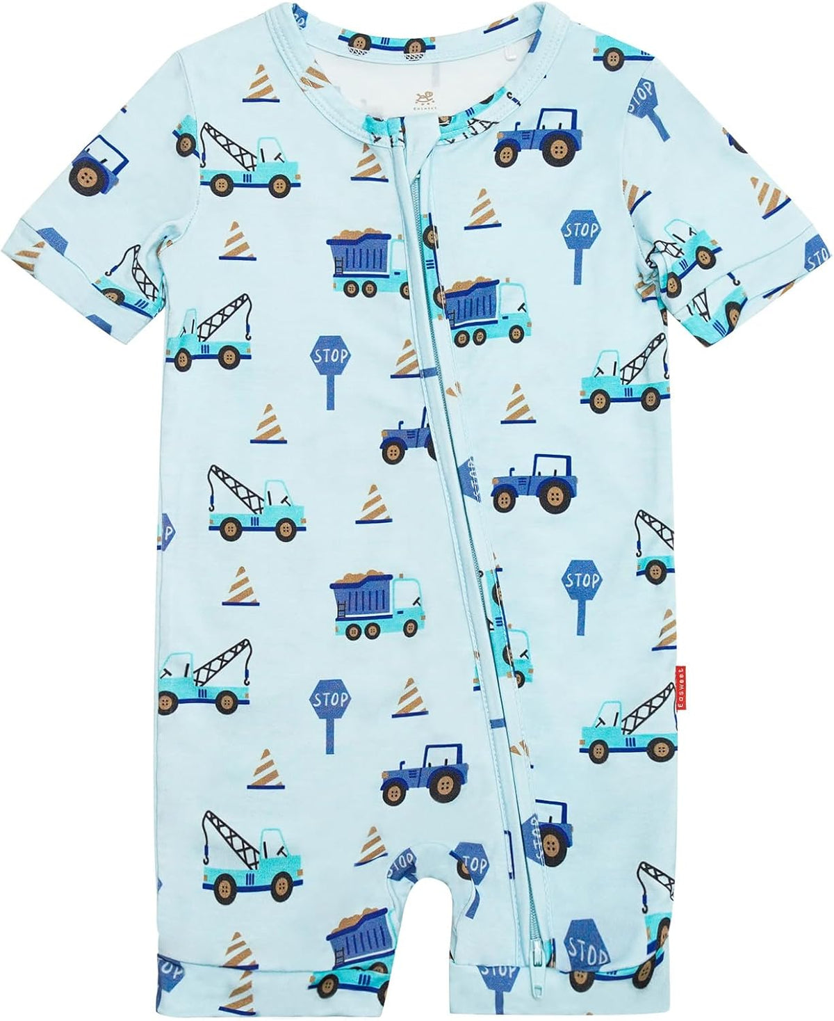 Baby Boys Bamboo Viscose Short Sleeve Romper Soft Comfy Infant Summer Jumpsuit