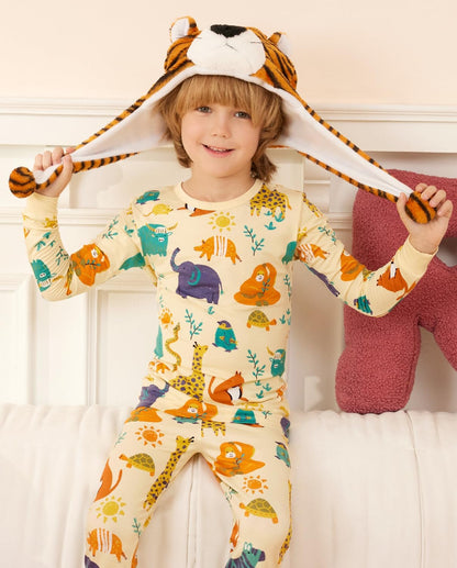 Bamboo Viscose Toddler Pajamas Boys Girls Baby 12M-8Y Pjs Sets Kids 2pcs Snug fit Long-Sleeve