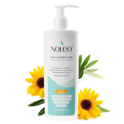 3-in-1 Diaper Care - Baby Cream, Cleanser & Baby Lotion Organic - Diaper Rash Cream - Baby Diaper