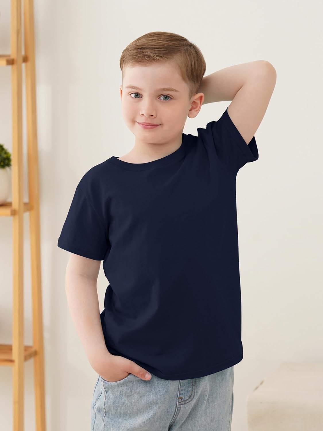 5 Pack Boys Shirts Short Sleeve Shirts for Boys Cotton T-Shirts Kids Toddler Tshirts Tees Clothes