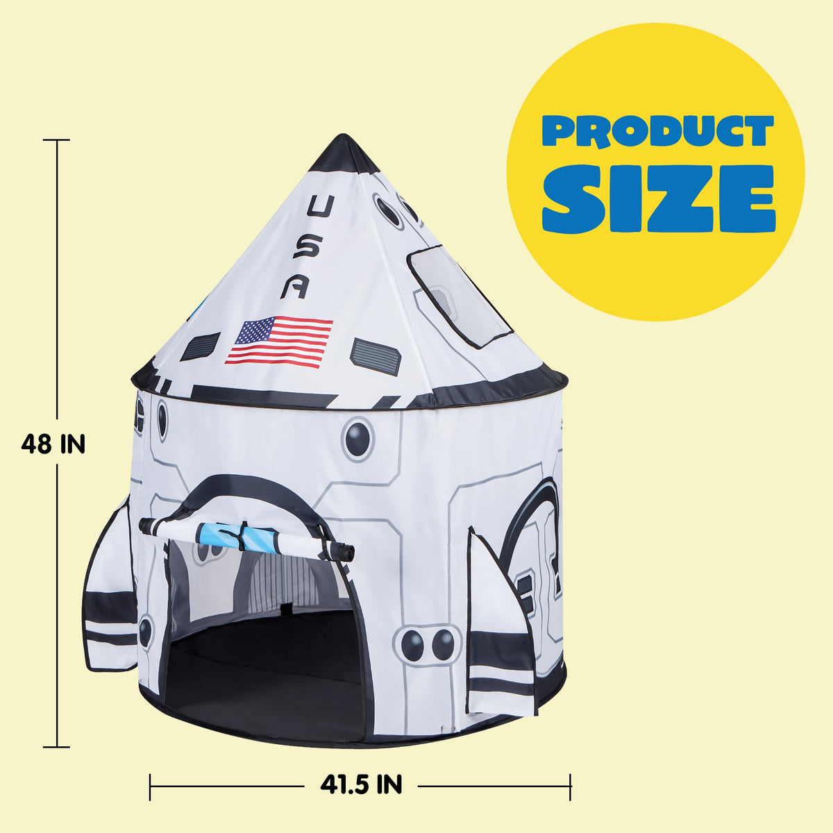 JOYIN Rocket Ship Play Tent Kids Spaceship Playhouse Tent Set Indoor Outdoor Easy Assembly Play Tent