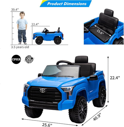 Electric Car for Kids, Licensed Toyota Tundra 12V Electric Truck, Off-Road Kids Pickup Car