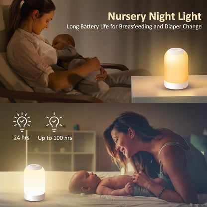 Bedside Touch Night Light, Baby Nursery Nightlight for Kids Adults, Egg Light with Timer, Dimmable