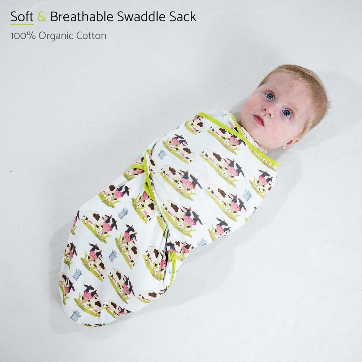 LollyBanks Baby Swaddles, 100% Organic Cotton Swaddle for Newborns Boys and Girls, 3-6 Months