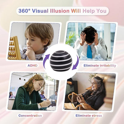 Desk-Toys for Fidget Kinetic-Cool-Gadgets: Cool-Stuff for Kid Children Teen Adult, Optical-Illusion