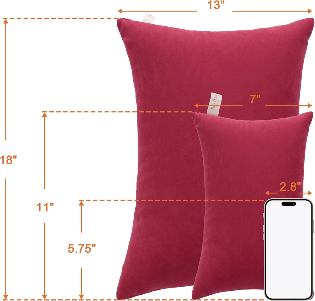 NTBAY Toddler Pillows, Down Alternative 13"x18" Pillows, Machine Washable - Soft and Breathable