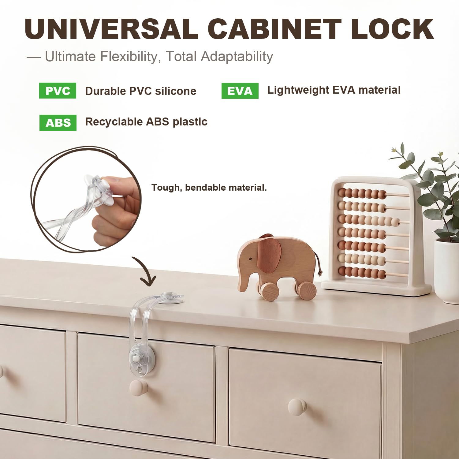Hoxutym Baby Proofing Kit for Child, 45 Pack Child Safety Pack – Cabinet & Drawer Locks, No Drill