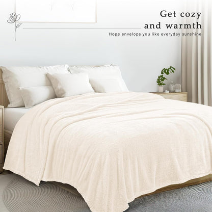 Exclusivo Mezcla Twin Size Flannel Fleece Blanket, Super Soft Velvet Plush Bed Blanket, Fuzzy Cozy