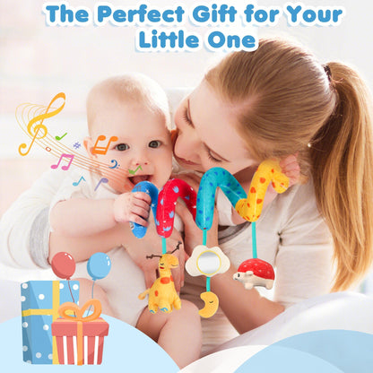 URMYWO Spiral Car Seat Toys for Babies 0-6 Months, Newborn Toys & Infant Toys, 3 Month Baby Toys