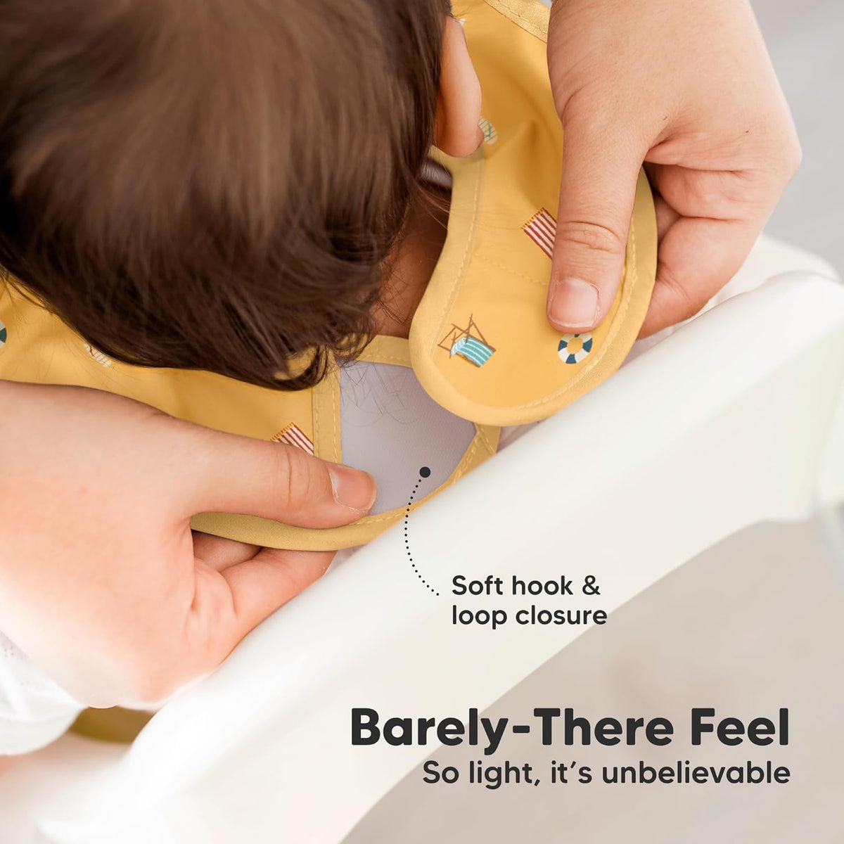 3-Pack Waterproof Baby Bibs for Eating - Lightweight Toddler Feeding Bibs with Large Food Catcher