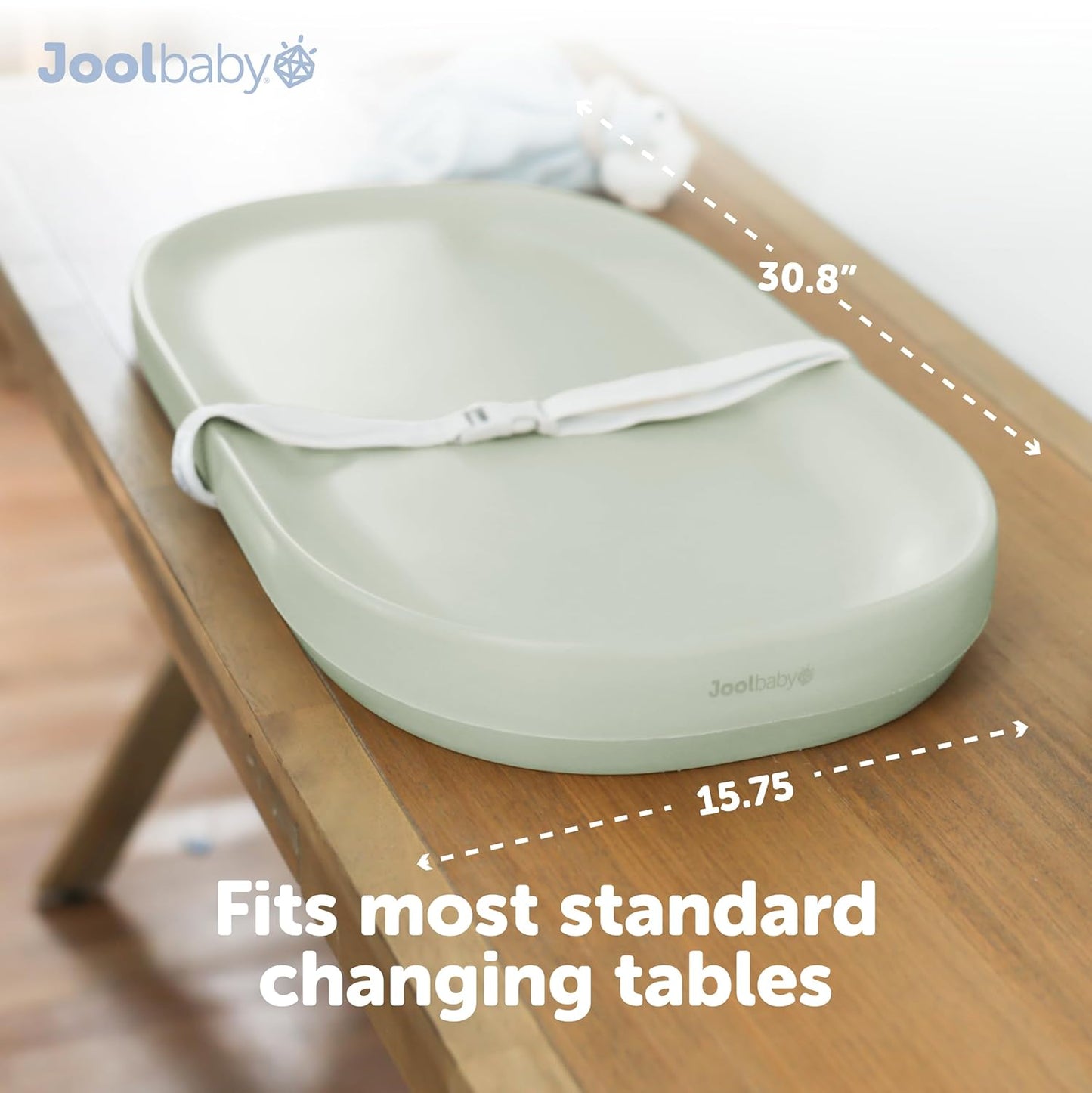 Jool Baby Waterproof Baby Changing Pad - Easy to Clean, Lightweight & Portable - Large Foam Cushion