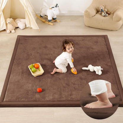 Ultra Soft Baby Play Mat,1.3" Thick Elasti-Foam Tummy Time Mat for