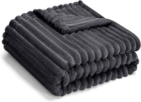Soft Fleece Baby Blanket Ultra Cozy Grey Baby Blankets for Boys Warm and Lightweight Infant Toddler