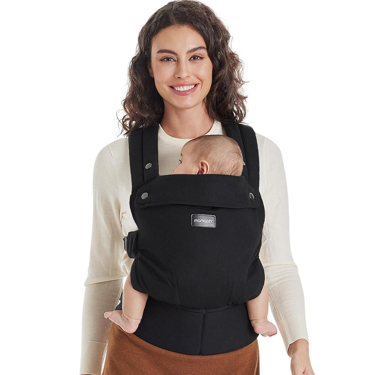 Momcozy Baby Carrier - Ergonomic, Cozy and Lightweight Carrier for 7-44lbs, Effortless to Put On