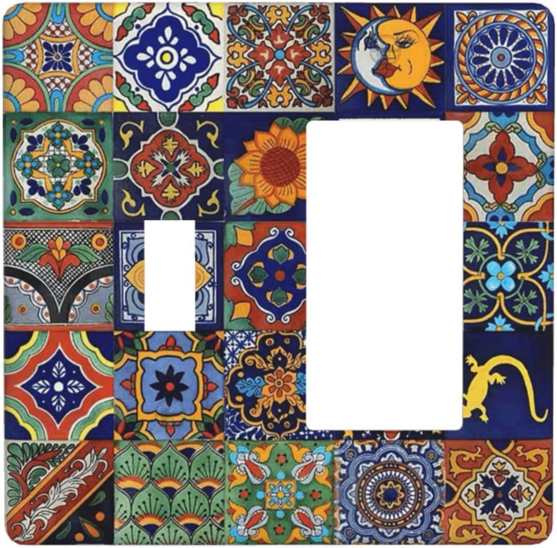 Talavera Mexican Tiles Traditional Color Decoration Print Outlet Covers 1 Toggle 1 Rocker