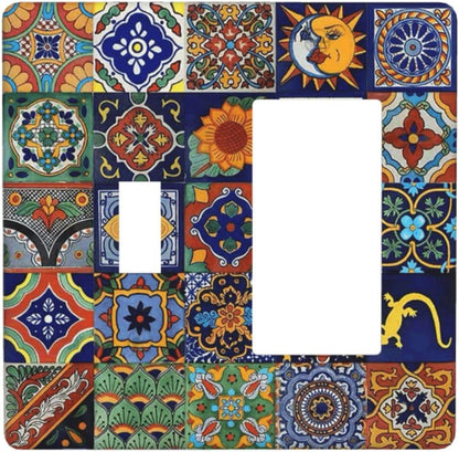 Talavera Mexican Tiles Traditional Color Decoration Print Outlet Covers 1 Toggle 1 Rocker