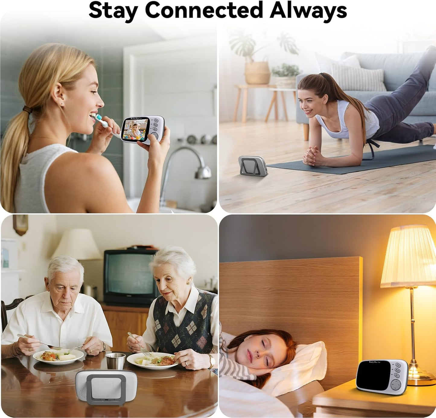 No WiFi Baby Monitor with Camera and Audio,Lag-Free Connection,Plug & Play,IPS Screen,HD
