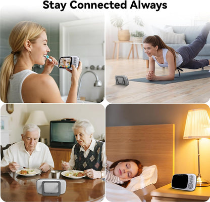 No WiFi Baby Monitor with Camera and Audio,Lag-Free Connection,Plug & Play,IPS Screen,HD