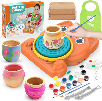 Pottery Wheel for Kids - Complete Pottery Painting Kit Art Supplies Arts and Crafts for Girls Boy