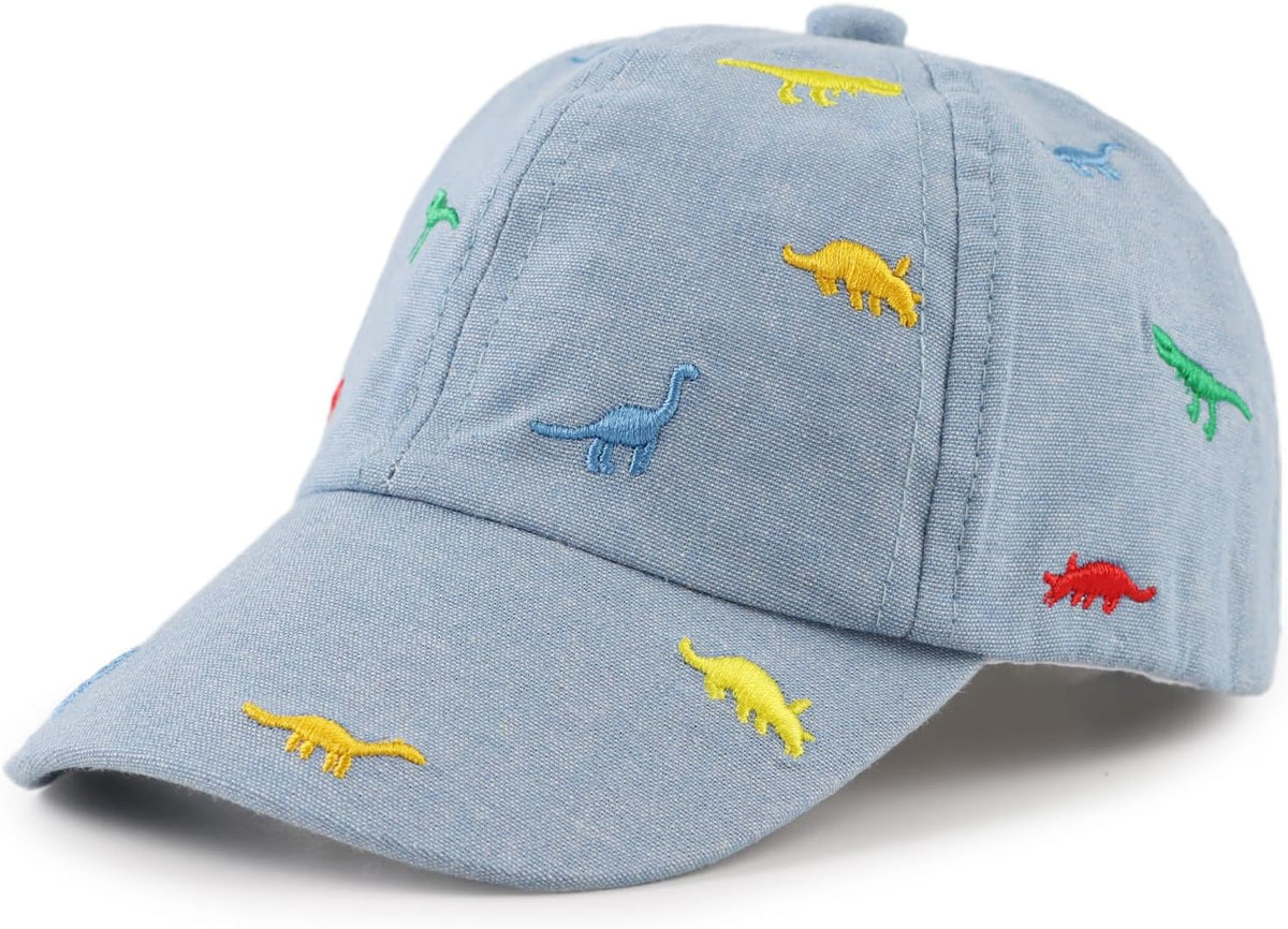 JANGANNSA Dinosaur Boys Girls Caps Embroidery Baby Baseball Caps Cotton Infant Toddler Kids Hat