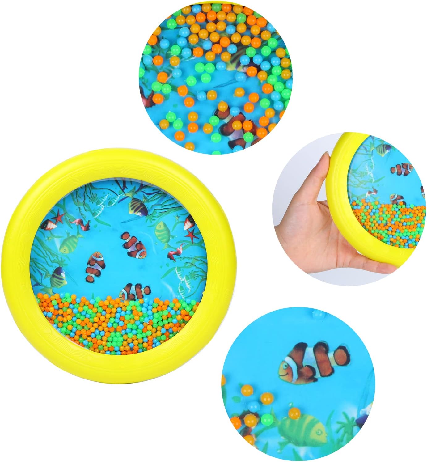 Musfunny Ocean Drum Wave Bead Drums Gentle Sea Sound Music Gift Musical Educational Sea Sound Drum