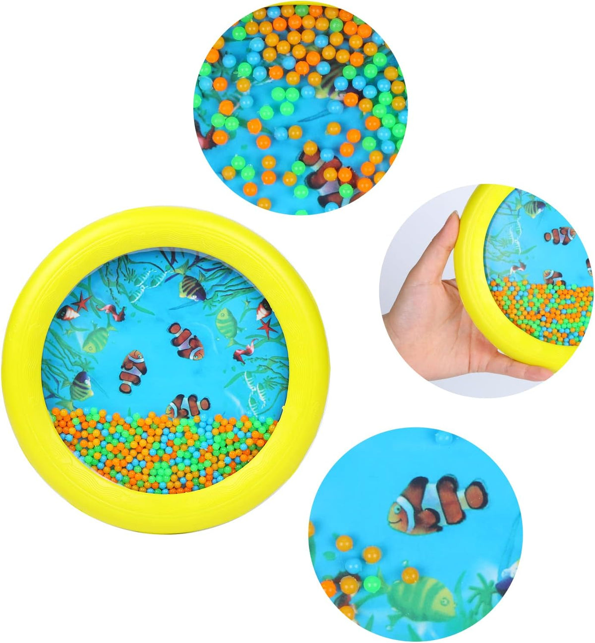 Musfunny Ocean Drum Wave Bead Drums Gentle Sea Sound Music Gift Musical Educational Sea Sound Drum