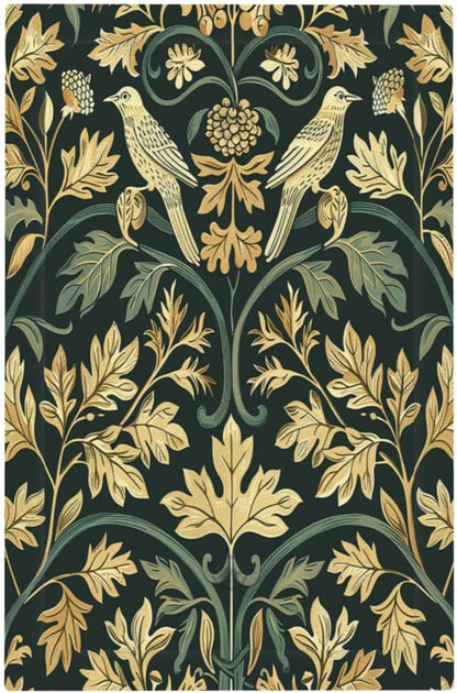 Light Switch Cover Plate William Morris Vintage Botanical Birds Golden Green Leaves 1 Gang No