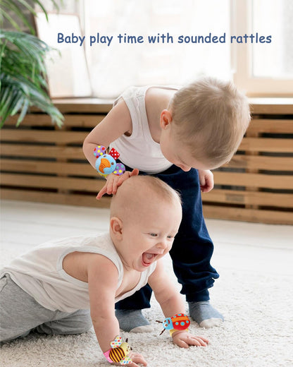 Wrist Rattles Foot Finder Rattle Sock Baby Toy, Hanging Rattle Toy, Hand Bracelet Rattle, Feet Leg