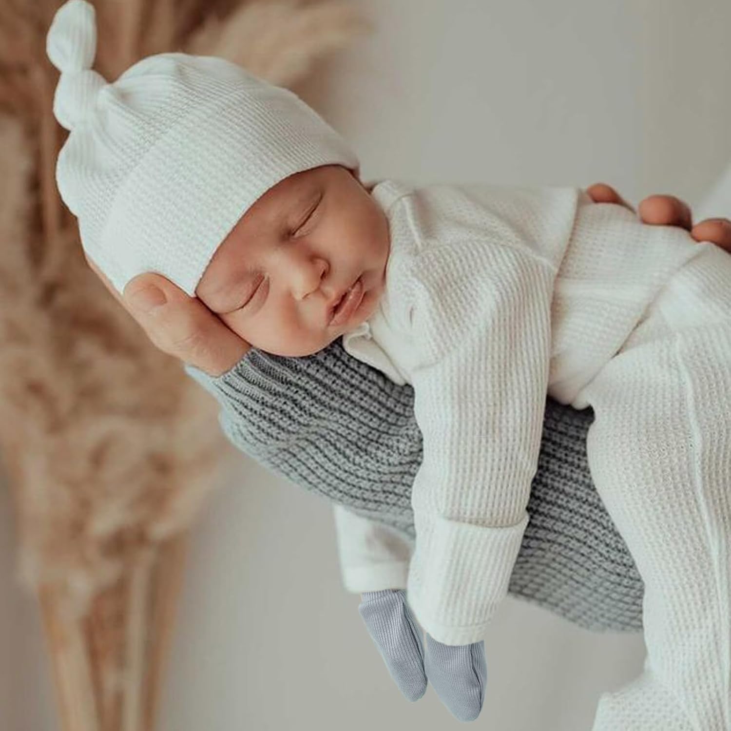 BQUBO 6 Pairs Newborn Baby Boys Girls Mittens 0-6 Months Unisex-Baby Infant Mittens Elastic No