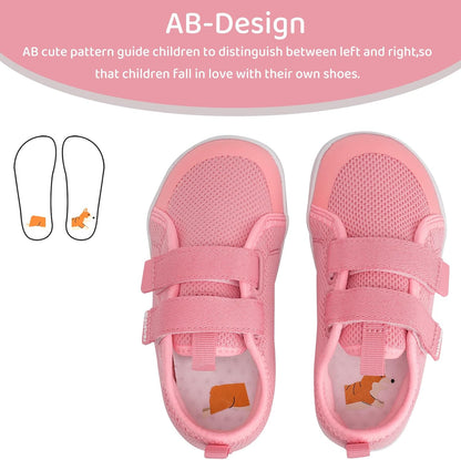 WateLves Toddler Little Kids Wide Barefoot Shoes The First Walking Shoes Girls Boys Breathable Zero